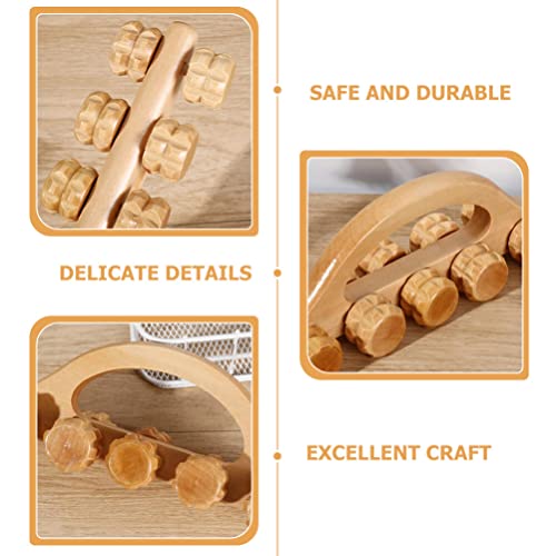Healifty Wooden Massage Roller Ball Handheld Muscle Relief Tool for Back Neck Legs Portable Massager for Relief Improved Circulation Deep Tissue Massage Tool