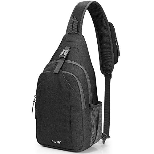 G4Free Sling Bag for Men and Women, RFID Blocking Crossbody Bag, Lightweight Sling Backpack for Travel, Hiking, Walking and Daily Use - color: Black