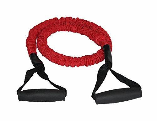 J Fit Resistance Tubing with Handles - style: Heavy - Red