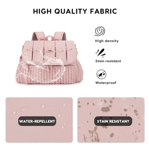 SONARIN Convertible Diaper Bag Backpack Waterproof Nappy Changing Bag Travel Mummy Bag with Changing Pad & Shoulder Strap(Pink) - color: Pink