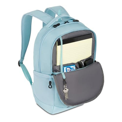 SwissGear Orientation Laptop Backpack, Light Blue, 17"x12"x7" - color: Light Blue, style: Orientation