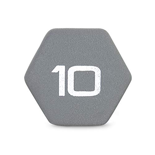 CAP Barbell CAP Barbell Neoprene Coated Dumbbells - color: Grey, size: 10 lb