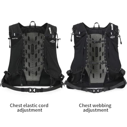 IX INOXTO Hiking Hydration Backpack with 2L/3L Water Bladder for Women and Men18L/25L Water Backpack for Hiking, Cycling, Climbing, Camping - style: Black-White-2L Water Bladder