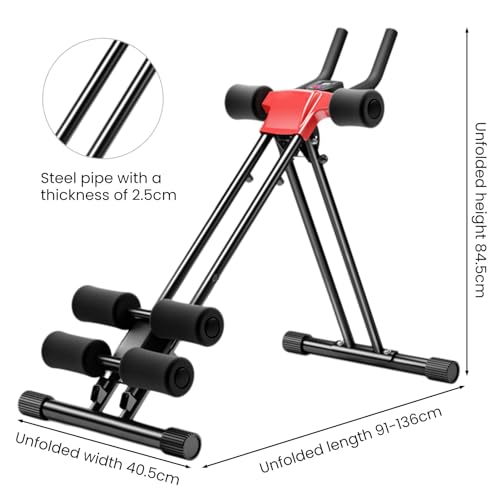 Ab Workout Equipment,Ab Machine,Full Body Workout for Home Gym,Strength Training Exercise Equipment for Body Shaping Foldable Waist Trainer,Foldable Ab Crunch Waist Trainer for Stomach Workout