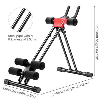 Ab Workout Equipment,Ab Machine,Full Body Workout for Home Gym,Strength Training Exercise Equipment for Body Shaping Foldable Waist Trainer,Foldable Ab Crunch Waist Trainer for Stomach Workout