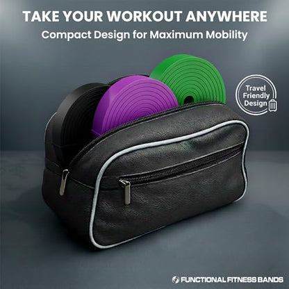 Rubberbanditz Pull Up Assist Bands Set of 3 by Functional Fitness. Heavy Duty Resistance and Assistance Training Bands - color: Combo Packs - #3 Black, #4 Purple, and #5 Green