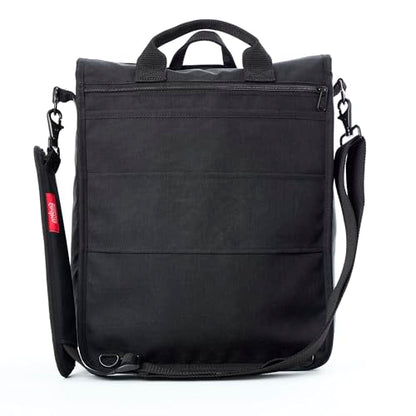 Manhattan Portage Commuter Laptop Bag 3-Way Carry Professional Messenger Backpack with 17" Padded Laptop Sleeve Dual Buckle Flap & Luggage Strap Hybrid Work & College Travel Bag