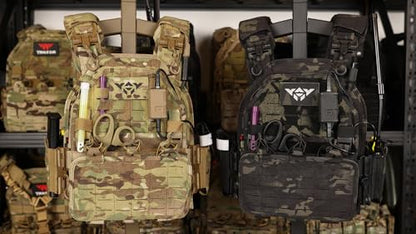 YAY YAKEDA Quick Release Tactical Laser-Cutting Vest Multicam Lightweight Vest - color: Mud Color
