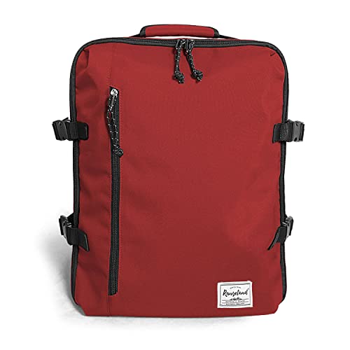 Lightweight Under-seat Backpack for Clothes Travel Overnight Women Men, 15.6 Laptop Minimalist Backpack, Stylish and Casual, Red - color: Red