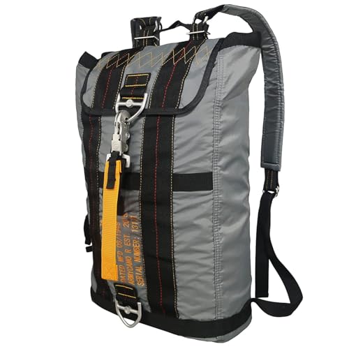 Military Tactical Backpack Parachute Buckles Hook Nylon Rucksacks Flight Backpacks Day Pack for Outdoor,Hiking,Camping (Grey) - color: Grey
