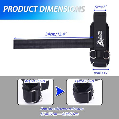 Non-Slip Lifting Straps Wrist cuffs for Weightlifting, Double D-Ring for Deadlifts, Pull-Ups, Cable Machine Training