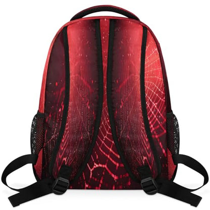Spiders Web Laptop Backpack for Women 17 inch Backpacks Lightweight Computer Bag Rucksack Casual Daypack Work Travel - color: Multicolor-1