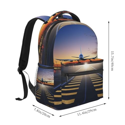 Travel Backpack airport Carry on Backpack Lightweight Business 15.6inch Laptop Backpack for Men Women - color: Airport