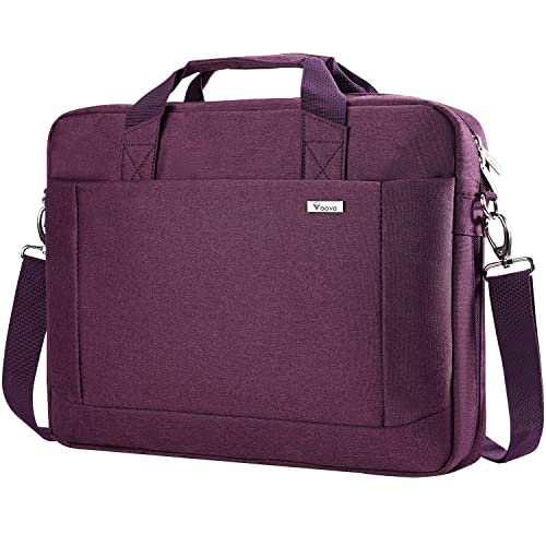 Voova Laptop Bag Case 15 15.6 16 Inch, Computer Sleeve Messenger Bag with Shoulder Strap Expandable Waterproof Business Briefcase for Women Ladies to Work Travel School, Fit 14-16 Inch Laptop,Purple - color: Purple, size: 14-15.6 Inch