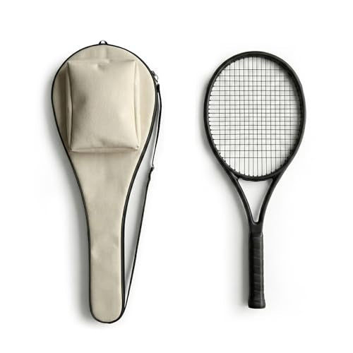 Tennis Bag Lightweight and Padded Tennis Rackets Cover with Adjustable Shoulder Strap - color: white, size: 31"x11.4"