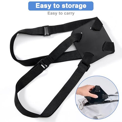 Chelmon 2 Pack Luggage Straps, Ajustable Elastic Bungee Belt for Suitcases, Add Extra Bag Easy and Securely for Travel - color: Black-2pack