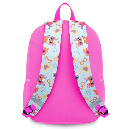 Super Kitties Backpack with Lunch Box for Girls + Accessories Bundle | 16" Large SuperKitties Bookbag, Insulated Lunch Bag Plus Water Bottle, Coin Pouch, More - Super Kitties School Supplies