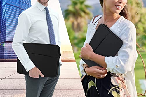 Laptop Sleeve case 14 inch, Protective Soft Padded Computer Carrying Bag Durable Laptop Cover Compatible with 14" MacBook HP Lenovo Dell ASUS Acer Chromebook Notebook Bag, Black - color: Black, size: 14 inch