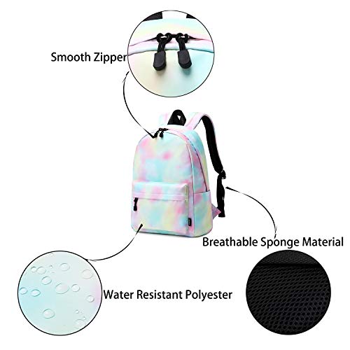 abshoo Lightweight Water Resistant Tie Dye Backpacks For Teen Girls Women School Bookbags (Tie Dye) - color: Tie Dye