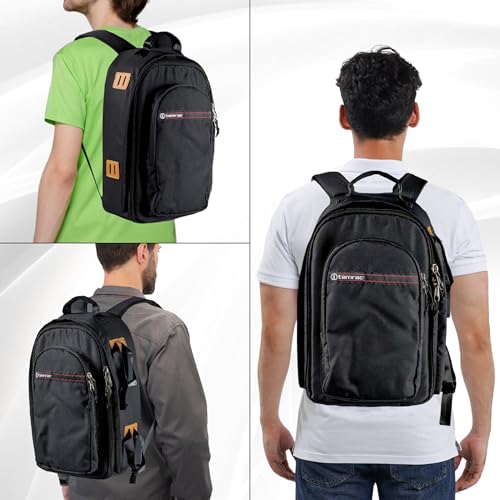 Tamrac Pasadena Camera Backpack for Photographers, DSLR Camera Bag with Laptop Compartment, Professional Photography Backpack, Camera Bag with Tripod Holder System, Travel Camera Carrying Case – Black - style: Pasadena