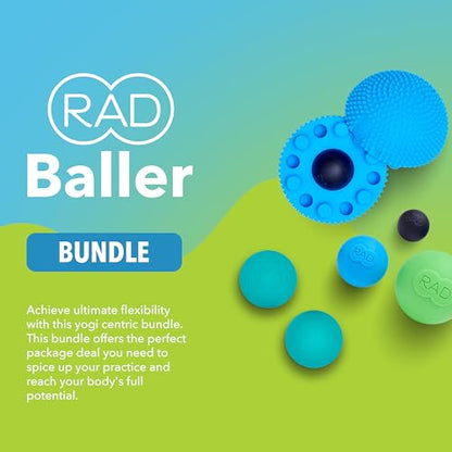 RAD Baller Bundle – Myofascial Release Balls for Full Body Mobility & Recovery, Trigger Point Relief – Includes Rounds (Set of 3), Recovery Rounds (Set of 2), and Neuro Ball Foot Roller - style: Baller Bundle – 6-Piece