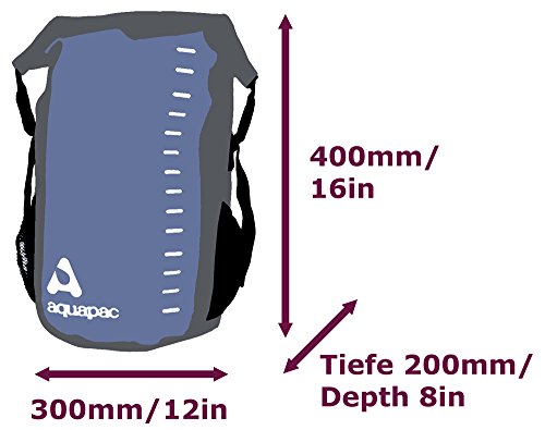 Aquapac Heavyweight 28L Waterproof Toccoa Backpack, UK Made, Travel Essential, 5 Year Warranty, Hiking, Mountain Biking - color: Cool Blue