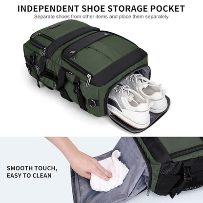 WITZMAN Carry on Travel Backpack for Men Women Laptop Backpack with USB Charging Port Airline Approved(B683 Army Green) - color: Army Green