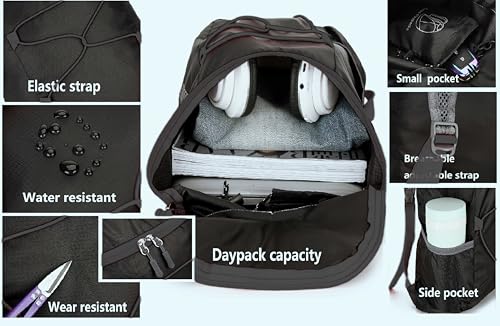 levayhill 16L Small Lightweight Foldable Backpack Sun Hats Travel, Black | Compact Packable Daypack with Bucket Hat For Men Women, Collapsible Bag Quick-dry Outdoor Hiking Beach Summer Fisherman Hat - color: Black