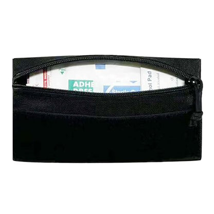 Small Tactical Admin Zipper Pouch with Hook and Loop - color: 2 PACK-BLACK