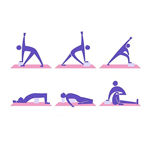 Yoga Blocks Black 2 Pack Supportive Latex-Free EVA Foam Yoga Blocks Set,9×6×3 Inches Lightweight High Density Non-Slip Surface Yoga Block for Stretching Pilates Meditation Exercise - color: Sky Blue
