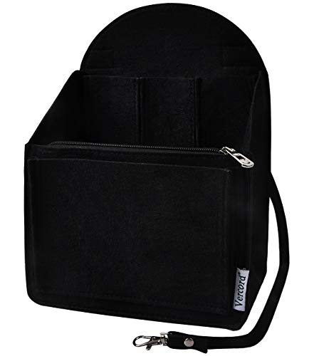 Vercord Felt Backpack Organizer Rucksack Insert Liner Inside Daypack Shoulder Bag 5 Colors 2 Size - color: Black, size: Small