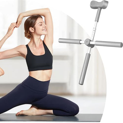 Back Stretcher Stick, Full Frame Mobility Pole, Range Control Using Support Bar, Controlled Movement Conditioning Device, Rehab Pole with T Shape, Training Gear for Sports Studios - color: Gray