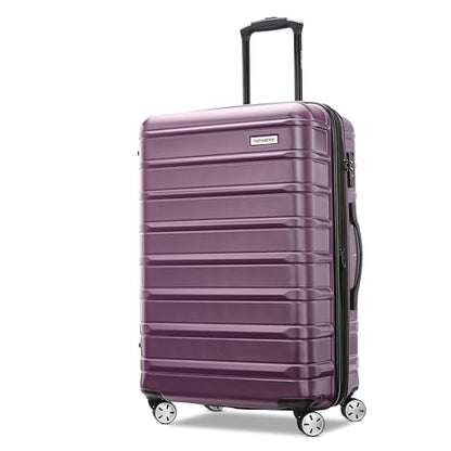 Samsonite Omni 2 Hardside Expandable Luggage with Spinner Wheels, Checked-Medium 24-Inch, Purple - color: Purple, size: Checked-Medium Spinner