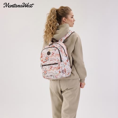 Montana West Backpack for Women Western Travel Backpack Purse Casual Daypack for Laptop College - color: Aztec Cactus