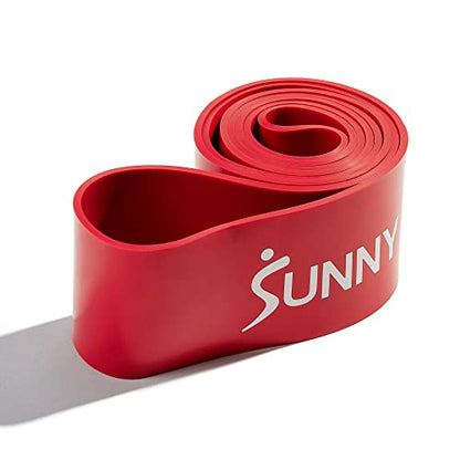 Sunny Health & Fitness Versatile Resistance Bands (Single or Combo Set) for Strength Training, Power Cage, Squat Rack, Home Gym, Body Stretching, Physical Therapy – 100, 140, 160, 180 & 10-75 LB Combo - style: 160 LB Band