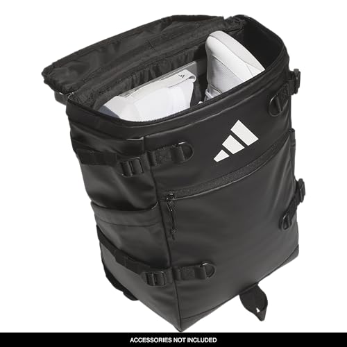 adidas Vista Top-Loading Backpack for Travel and Gym, 29L - color: Black/White