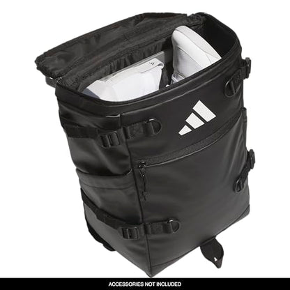 adidas Vista Top-Loading Backpack for Travel and Gym, 29L - color: Black/White