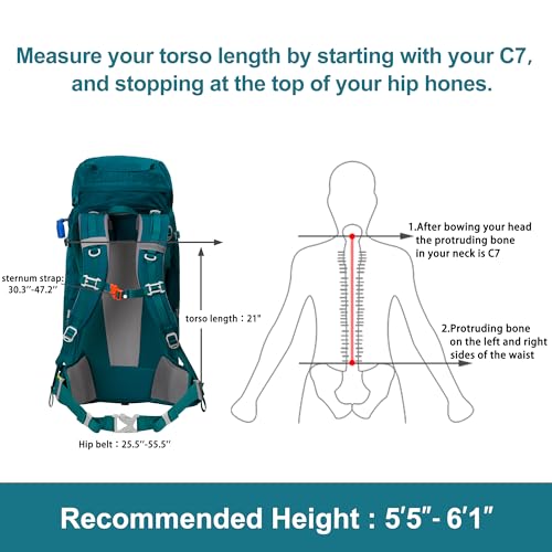 N NEVO RHINO Internal Frame Hiking Backpack 50/60/65/70/80L, Mountain Climbing Camping Backpack Daypack Waterproof Rain Cover | Mountain Climbing - color: 09 Green, size: 60+5L