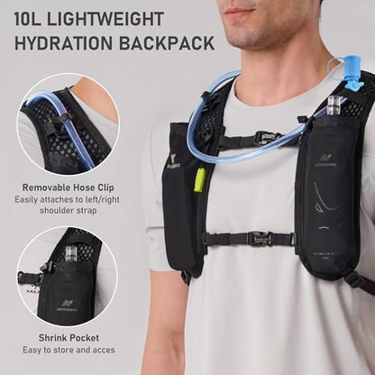 N NEVO RHINO Hydration Backpack,Lightweight Water Backpack for Hiking with 2L Water Bladder,Hydropack Hydration Pack for Cycling Running Trail Rave - color: Blue