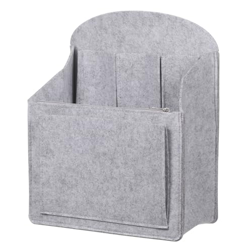uxcell Purse Organizer Insert, Portable Felt Organizer Bags with Metal Zipper Multiple Compartments Purse Liner for Backpack Rucksack Handbag Shoulder Bag (10.6 x 5.7 x 13.6, Light Gray) - color: Light Gray, size: 10.6 x 5.7 x 13.6"