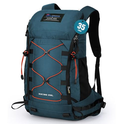MOUNTAINTOP Hiking Backpack 35L Travel Backpack Lightweight Daypack for Men&Women Outdoor Camping - color: 6413-royal Blue
