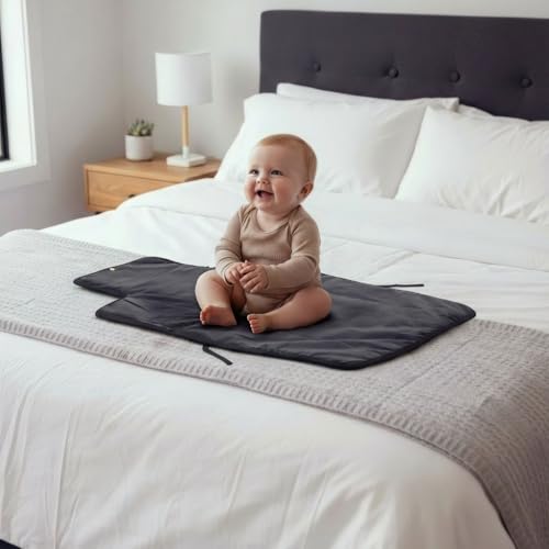Portable Diaper Changing Pad - Soft and Easy to Clean Diaper Changing Mat for Babies - The Perfect Lightweight and Foldable Pad for Traveling - color: Black