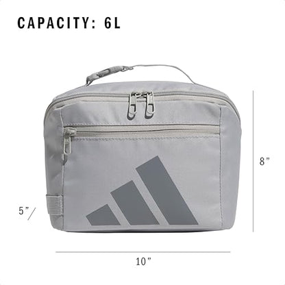 adidas Kids Affiliate Lunch Bag – Insulated Lunchbox for Girls and Boys, 6L - color: Grey Two/Grey Three