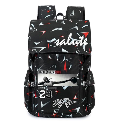 Basketball 23 Student College Multifunction Football Travel Backpack Laptop Daypack Canvas Bag for Men Women (Red - 2) - color: Red - 2