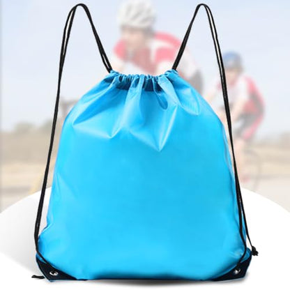 Drawstring Backpack Bulk String Backpack Drawstring Bags Sport Gym Cinch Bag Nylon String Bag for Women Men (1PCS) - color: Sky Blue 1pcs