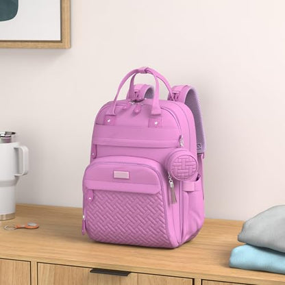 BabbleRoo Diaper Bag Backpack - Baby Essentials Travel Tote - Multi Function Water Resistant Diaper Bag, Travel Essentials Baby Bag with Changing Pad, Stroller Straps & Pacifier Case - Unisex, Purple - color: Purple, size: Large