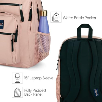 JanSport Laptop Backpack - Computer Bag with 2 Compartments, Ergonomic Shoulder Straps, 15” Laptop Sleeve, Haul Handle - Bad Bows - color: Bad Bows