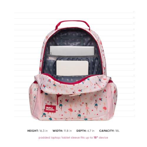 Simple Modern Large Mattel Barbie Kids Backpack for School Girls and Boys | Elementary Backpack for Teen | Fletcher Collection | Kids - 16" tall | Barbie Checkmate - color: Barbie: Checkmate, style: Kids Large