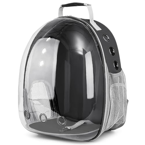 Pet Backpack Carrier,Bubble Backpack Cat Carrier,Pets and Small Dogs,Space Capsule Pet Carrier for Traveling, Walking, Hiking and Outdoor Activities (Black) - color: Black