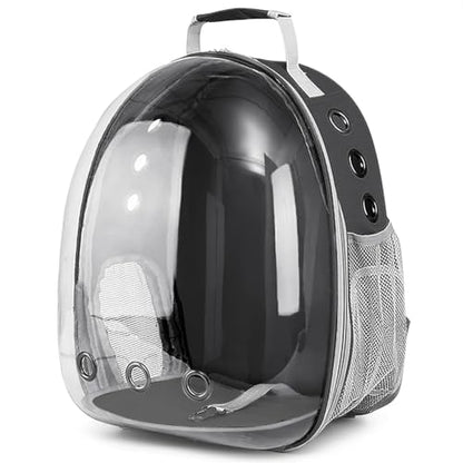 Pet Backpack Carrier,Bubble Backpack Cat Carrier,Pets and Small Dogs,Space Capsule Pet Carrier for Traveling, Walking, Hiking and Outdoor Activities (Black) - color: Black